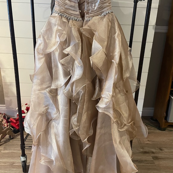 Angela & Alison Prom Dress, Style 21031 Toffee, Size 10 - Picture 4 of 8